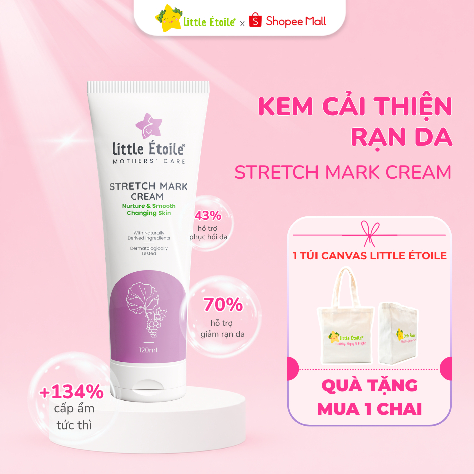 Kem giúp cải thiện rạn da Little Étoile - Giúp dưỡng ẩm, tăng độ đàn hồi, mờ vết rạn