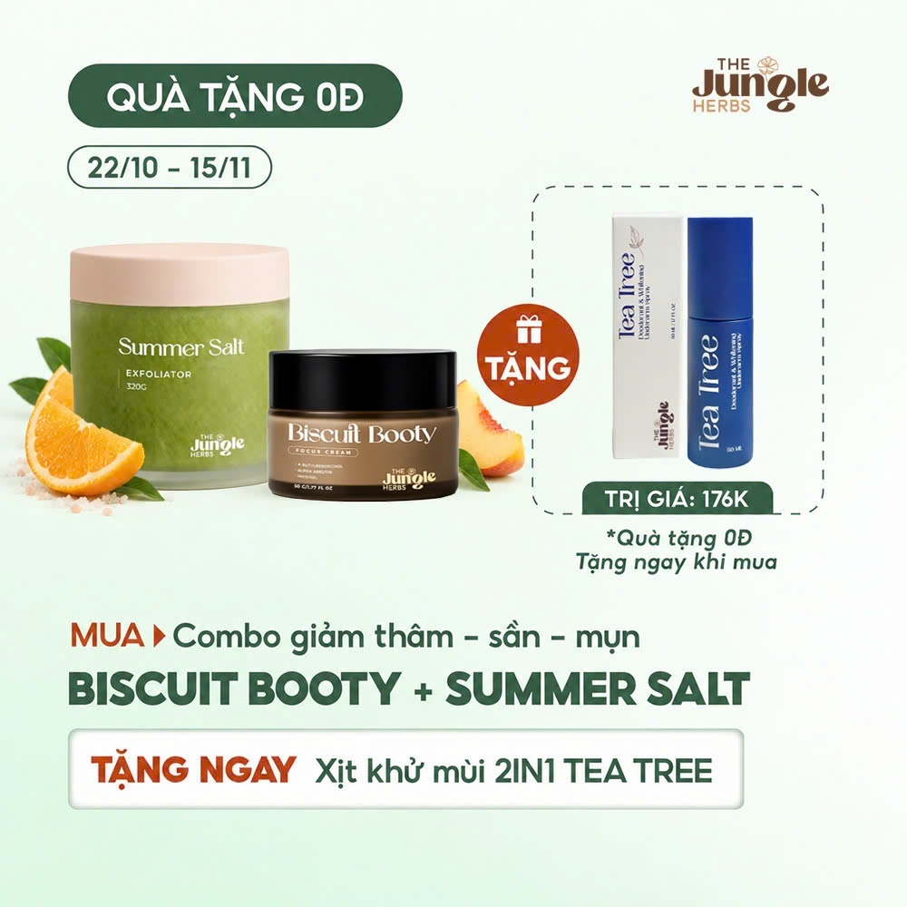 [Combo 2 sản phẩm] - Giảm thâm sần, mụn vùng mông/lưng/khuỷu tay/đầu gối