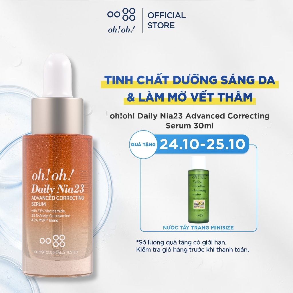 Tinh Chất Dưỡng Sáng Da & Làm Mờ Vết Thâm oh!oh! Daily Nia23  Advanced Correcting Serum 30ml
