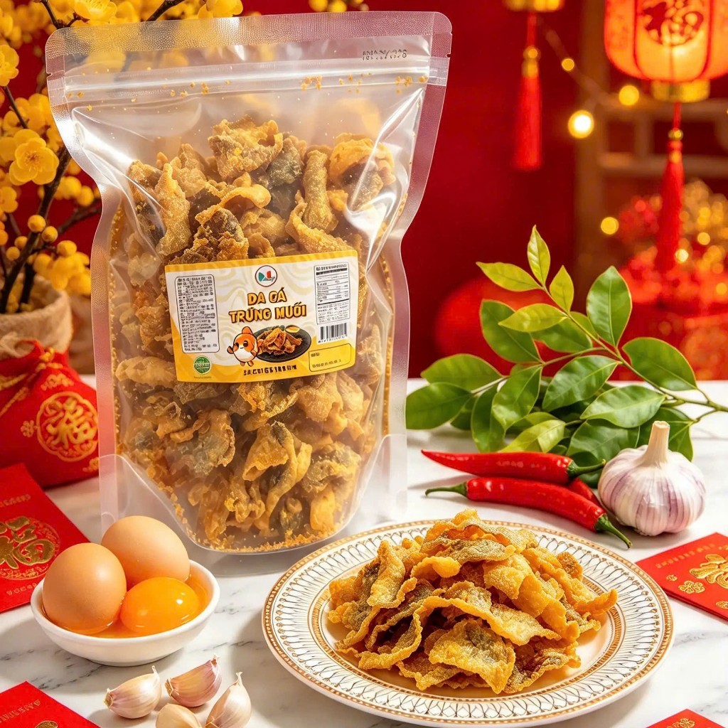 Da Cá Lắc Trứng Muối -  Giòn Ngon Đậm Vị -  Ăn Vặt(200/300/500gram)