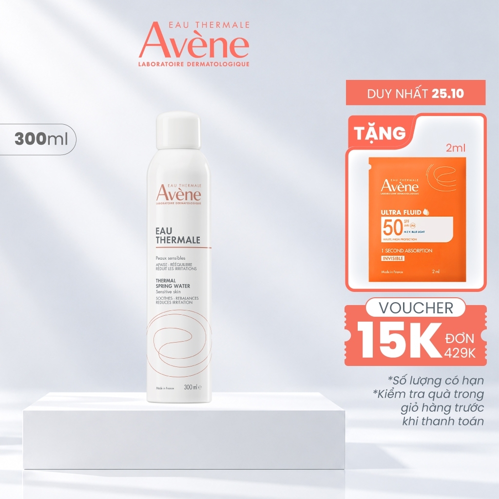 Xịt khoáng cấp ẩm Eau Thermale Avène EAU THERMALE giúp làm dịu và bảo vệ da