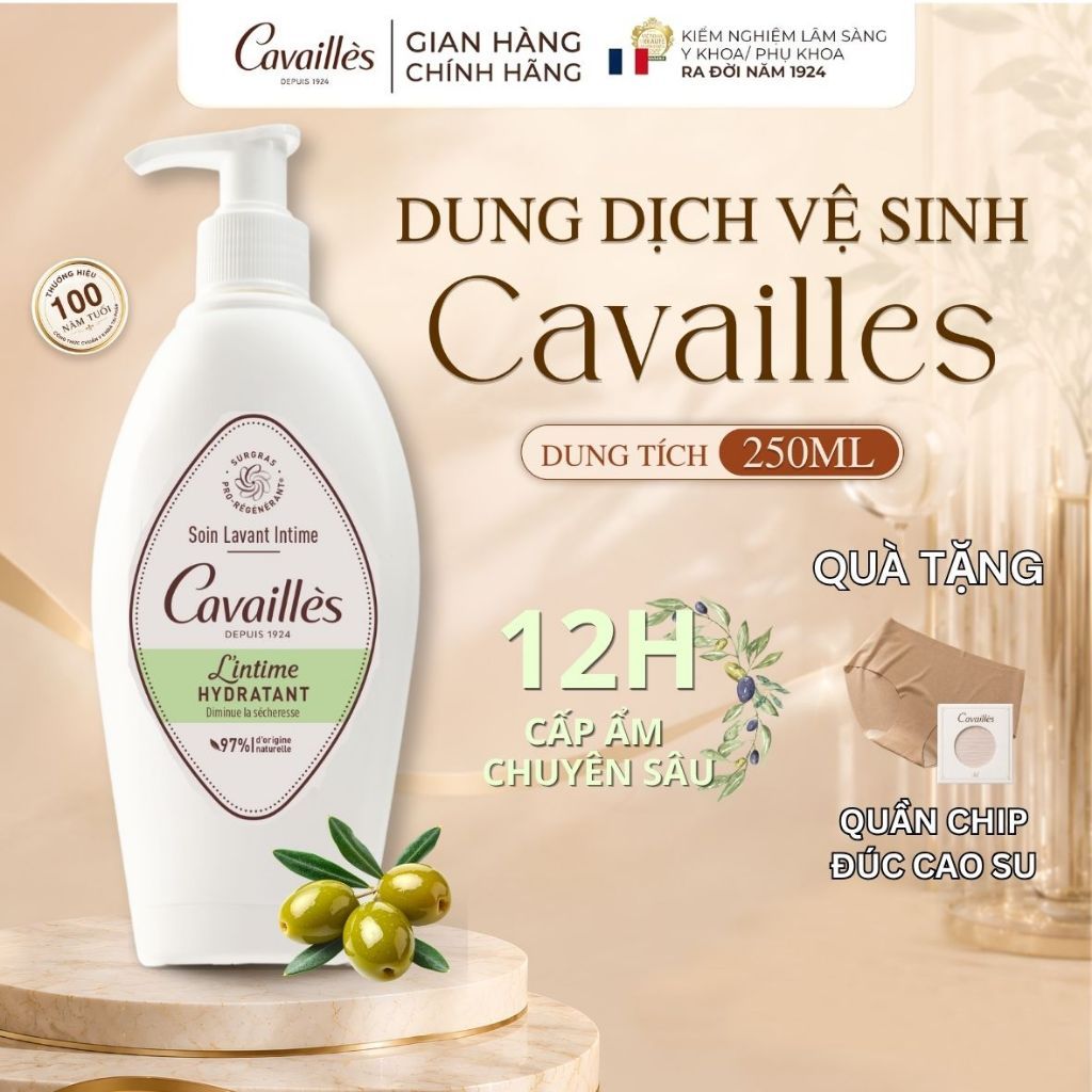 Dung Dịch Vệ Sinh Rogé Cavaillès L'intime Hydratant Cấp Ẩm Chuyên Sâu (Xanh Lá) 250ml