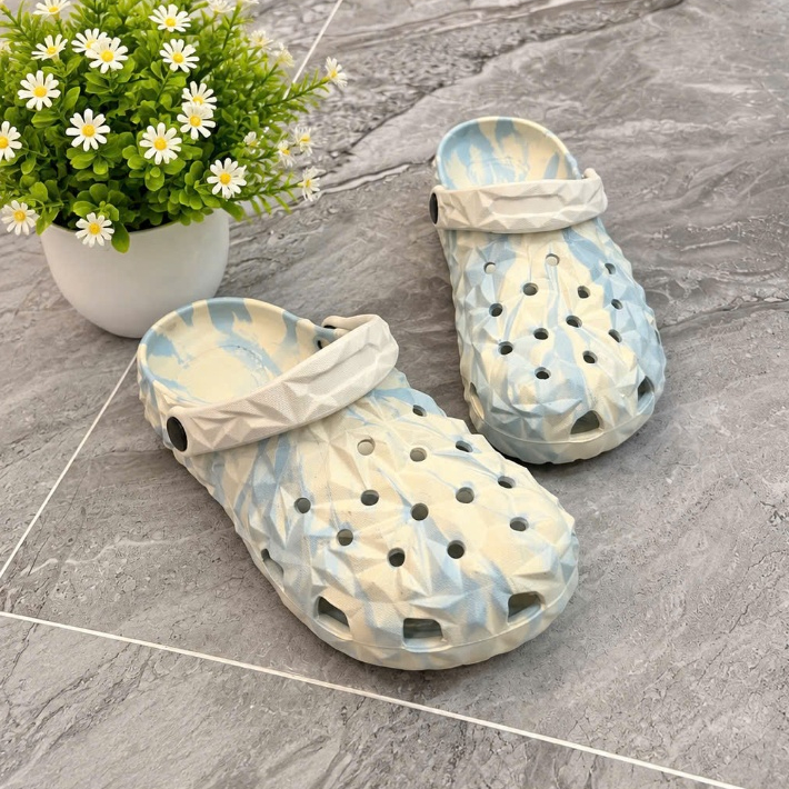 Dép Sục Nam Nữ  tặng charm ngẫu nhiên Eva Siêu Nhẹ, Chống Trơn Trượt, Đế 3cm, size 36-47-màu loang (TLA 05)