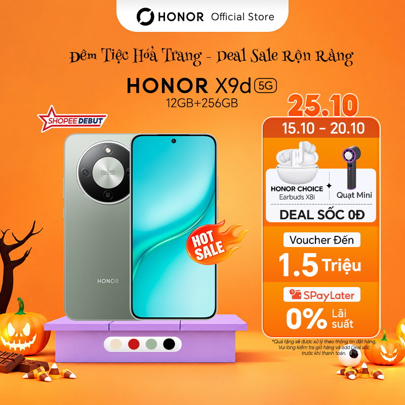 [ƯU ĐÃI ĐỘC QUYỀN] Điện Thoại HONOR X9d 5G 12GB + 256GB | Pin 8300mAh | Camera AI OIS 108 MP| BH 24 Tháng
