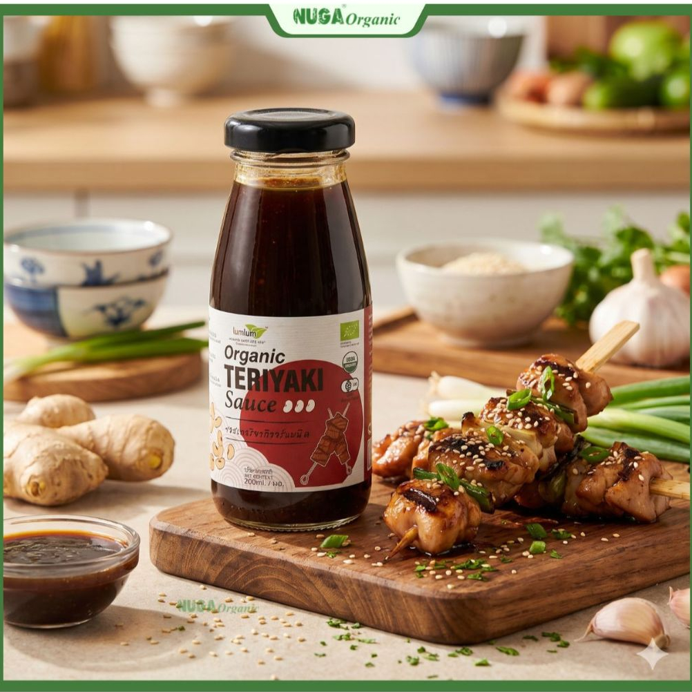 Nước sốt teriyaki hữu cơ (Organic Teriyaki Sauce) - LumLum - 200ml
