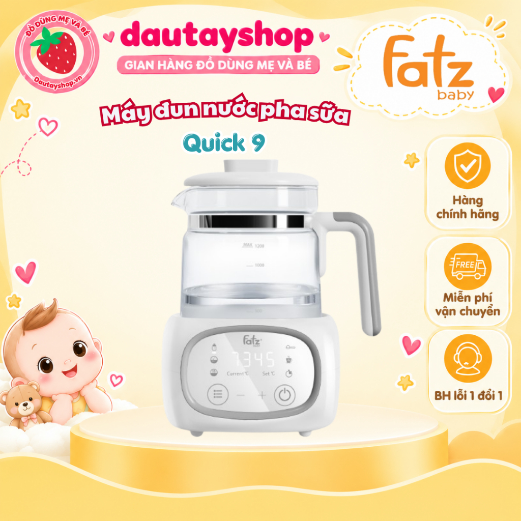Fatz Baby - Máy đun và hâm nước pha sữa điện tử Fatz baby Quick 9 - 1,2L - Công suất 800W