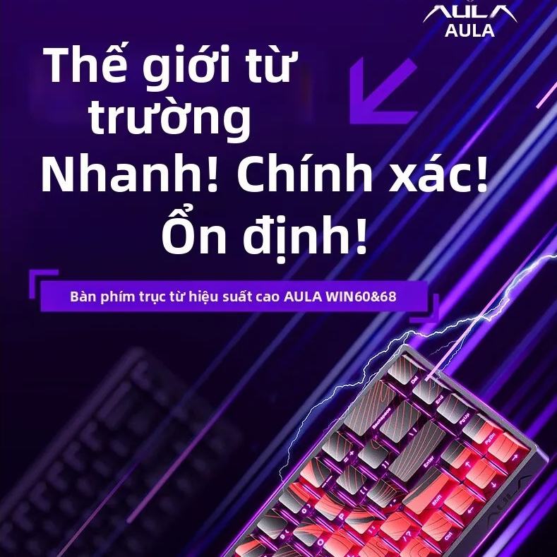AULA Bàn phím cơ WIN60 HE - Đen | BigBuy360 - bigbuy360.vn
