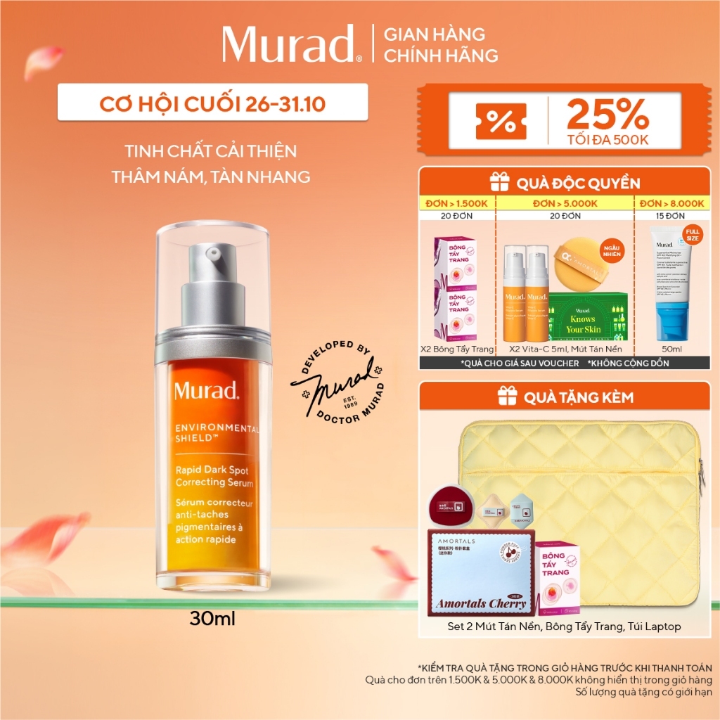 Tinh chất hỗ trợ làm mờ vết nám Murad Rapid Dark Spot Correcting Serum 30ml