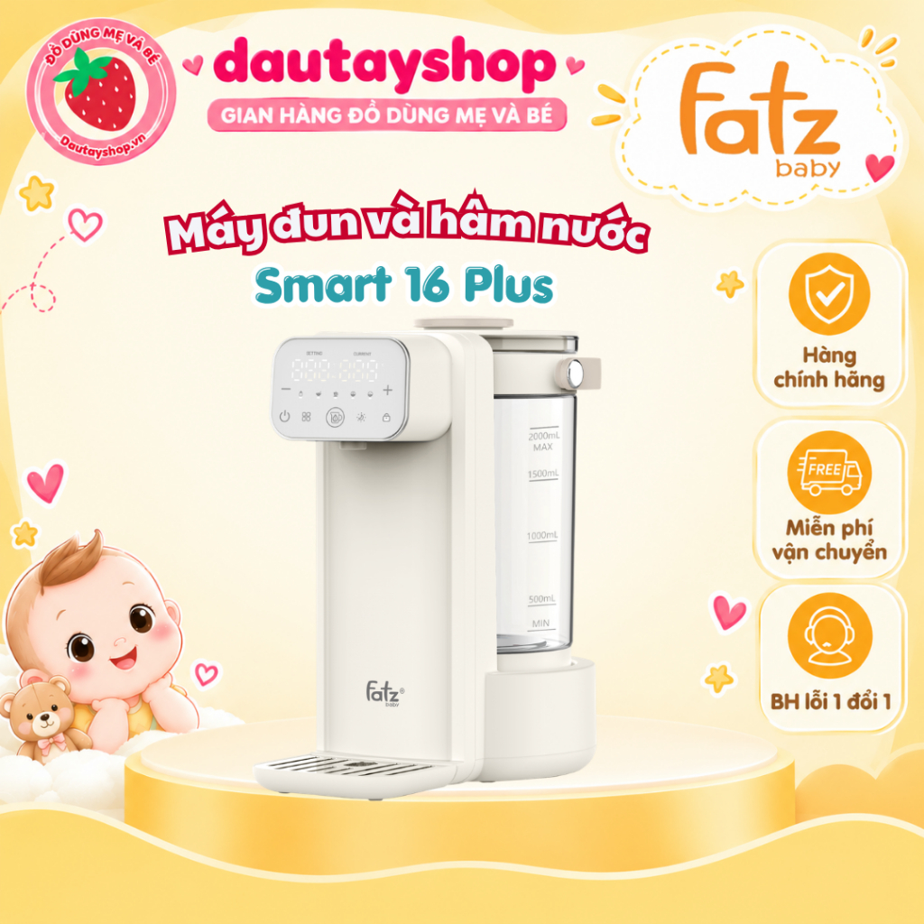 Fatz Baby - Smart 16 Plus – Máy Đun Nước Pha Sữa Thông Minh, Hiển Thị Nhiệt Độ Từng Độ C