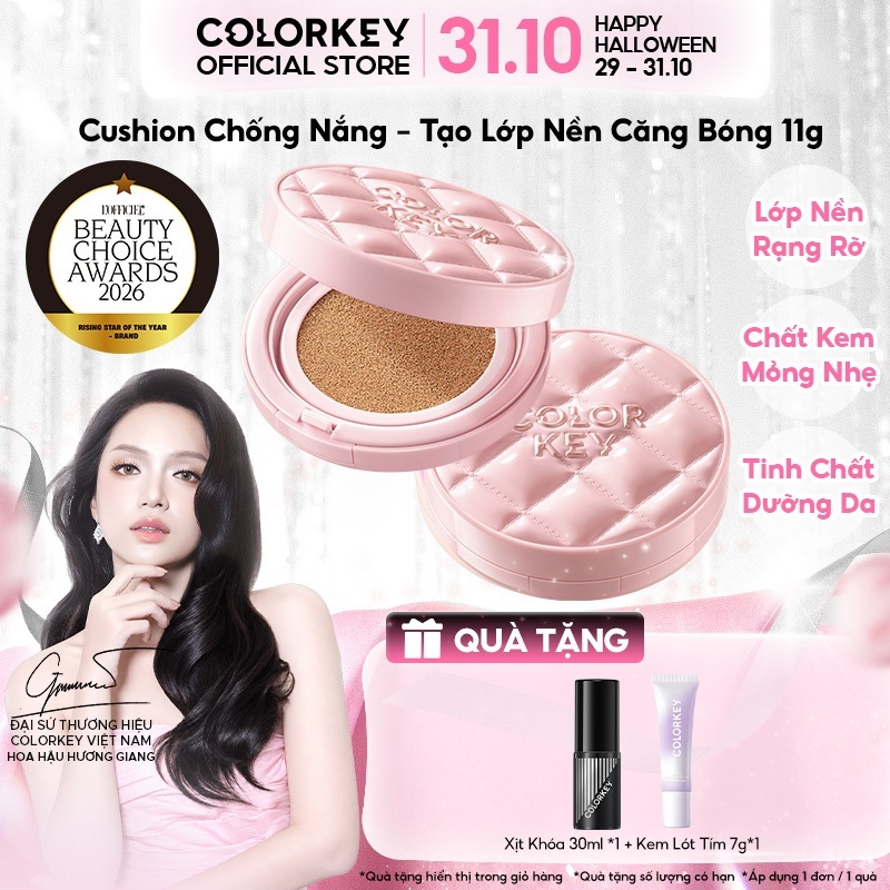 Phấn Nước Cushion Colorkey SPF50+ PA++++ Chống Nắng, Kiềm Dầu, Che Phủ Tự Nhiên, Makeup Mỏng Nhẹ 11g