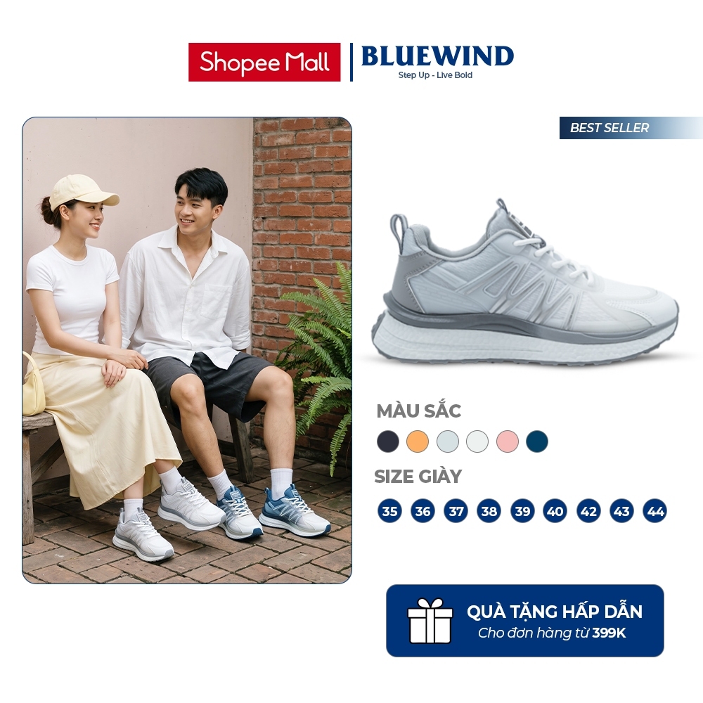 [TĂNG SIZE] Giày Đôi Thể Thao Nam Nữ BLUEWIND Sort Hand Thoáng Khí Đế Cao Su Nguyên Khối Êm Mềm 68376