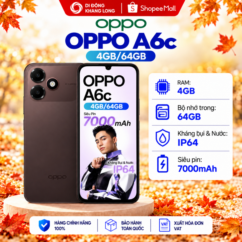 Điện thoại OPPO A6c 4GB/64GB - Hàng chính hãng