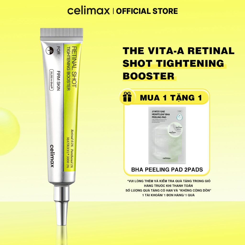 Tinh Chất Hỗ Trợ Chống Lão Hóa Thu Nhỏ Lỗ Chân Lông celimax The Vita A Retinal Shot Tightening Booster 15ml [1]