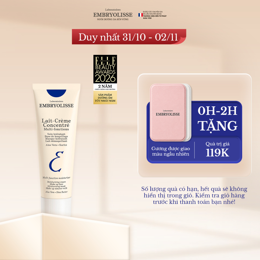 Kem Dưỡng Ẩm Phục Hồi Embryolisse Lait Creme Concentre 5ml - 15ml - 30ml - 75ml