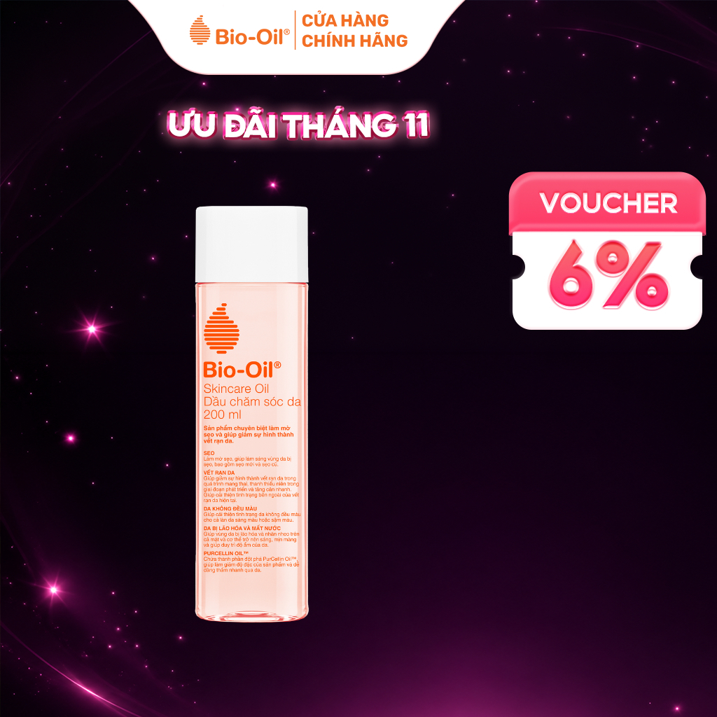 Dầu dưỡng da giúp cải thiện khô sạm và đều màu da, hỗ trợ cải thiện vết rạn da - BIO-OIL Skincare Oil (chai 200ml)