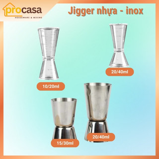 Jigger Pha Chế Inox 304 15/30ml – 20/40ml | Dụng Cụ Đong Định Lượng Barista, Bartender