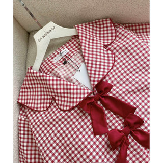 𝗛𝗮̀𝗻𝗴 𝗰𝗵𝗶́𝗻𝗵 𝗵𝗮̃𝗻𝗴 Bộ đồ ngủ mặc nhà pyjama Hoa nơ cotton xốp form rộng- ON WORKSHOP