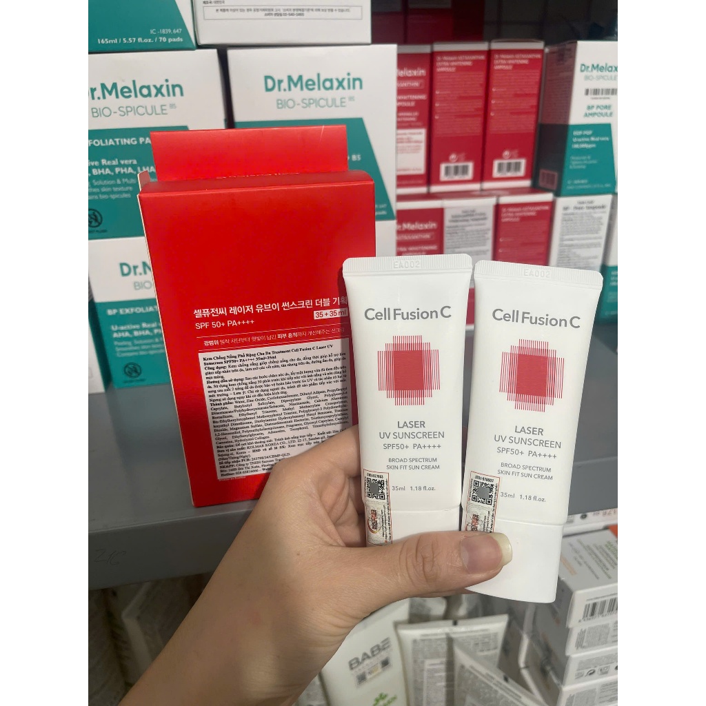 [HÀNG CTY] Kem Chống Nắng Cell Fusion C Laser UV Sunscreen SPF50+ PA++++ 35ml Phổ Rộng Cho Da Treatment (nobox)