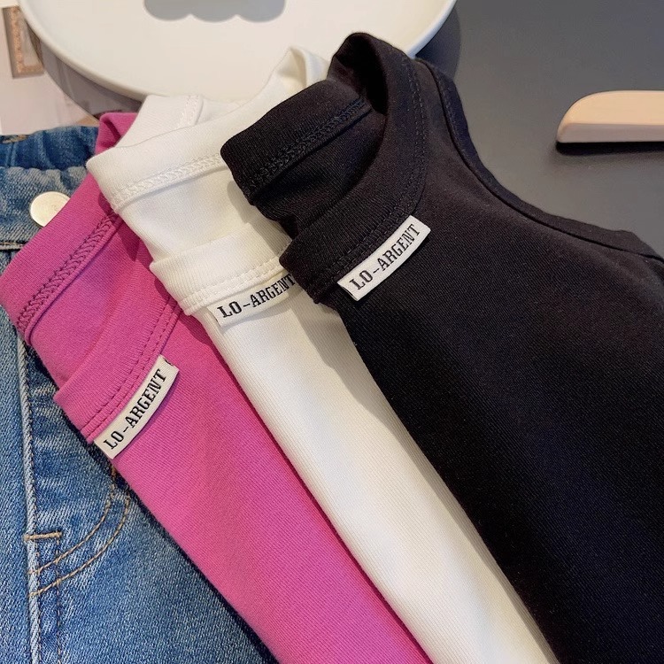 Áo Thun Cho Bé Gái, Áo Ba Lỗ Cổ Tròn Đơn Giản Chất Liệu 100% Cotton Mềm Mại