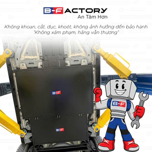 B-FACTORY Tấm Bảo Vệ Pin 2 Nhôm hộp Cho VinFast VF3, VFe34, VF5, VF6, VF7, VF8 Sơn Tĩnh Điện Đen