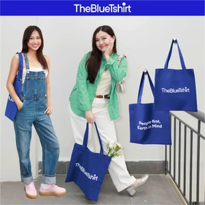 TheBlueTshirt - Túi tote vải canvas xanh đeo đa năng - People Tote