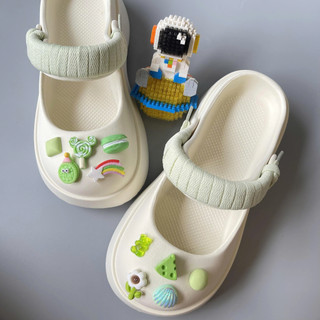 Dép sục nữ XIXITIAO đế cao 4cm kèm Set dây sticker nhiều màu Mita kiểu sandal CS-15