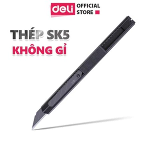 Dao Rọc Giấy Deli – Lưỡi Thép SK5 Cao Cấp, Bền, Sắc, Gọn Nhẹ, Dùng Văn Phòng/Học Tập