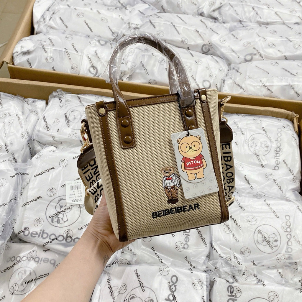 Túi Đeo Chéo BeiBaoBao Gấu Size 20 Nam Nữ Chính Hãng 8612