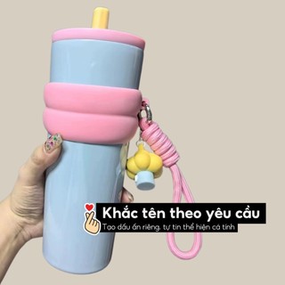 SUBOGDG Bình Giữ Nhiệt Bottle Có Dây Quai Tiện Lợi, Giữ Nhiệt 12 Tiếng, Chất Liệu Cao Cấp An Toàn Có Nắp Chặn Bụi Bẩn