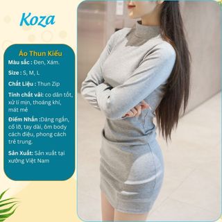 (XẢ KHO 59K ) Đầm body cổ lọ nữ dài tay thun tăm co giãn,váy len nữ dáng ôm sexy cổ cao ấm áp VAY018