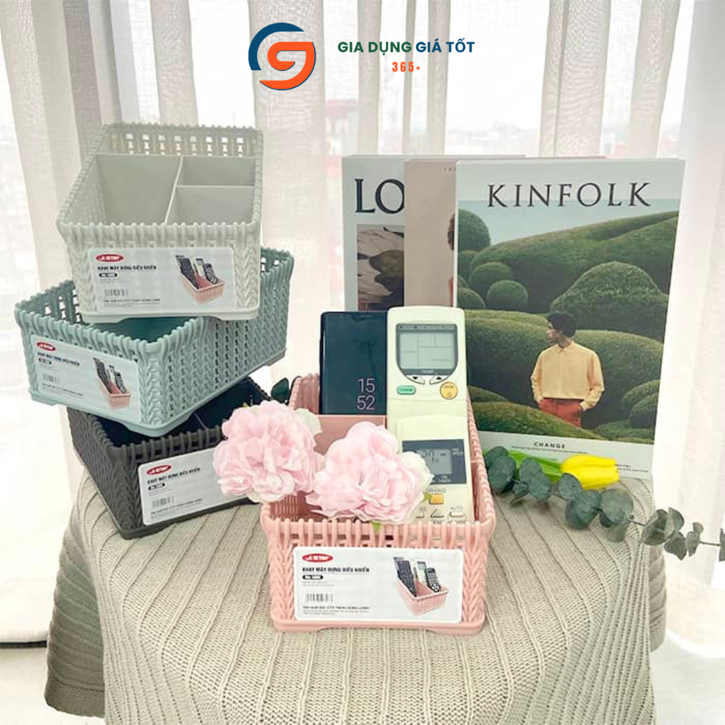 Khay nhựa đựng điều khiển Song Long - hộp đựng remote, điện thoại, bút, đồ dùng đa năng nhiều ngăn