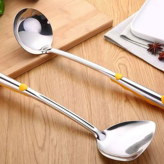 Vá múc canh Inox Cao cấp sạn 28cm Chubby Chef cán cách nhiệt đa năng Mui múc canh vá canh xào an toàn sức khỏe