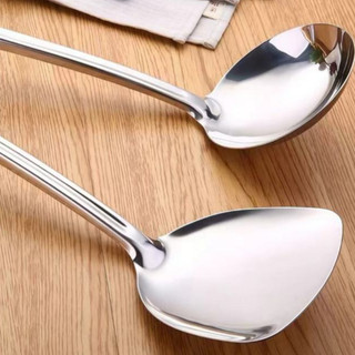 Vá múc canh Inox Cao cấp sạn 28cm Chubby Chef cán cách nhiệt đa năng Mui múc canh vá canh xào an toàn sức khỏe