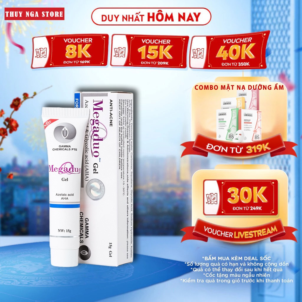 Gel Giảm Mụn Và Vết Thâm Giúp Sáng Da Megaduo Gel 15g