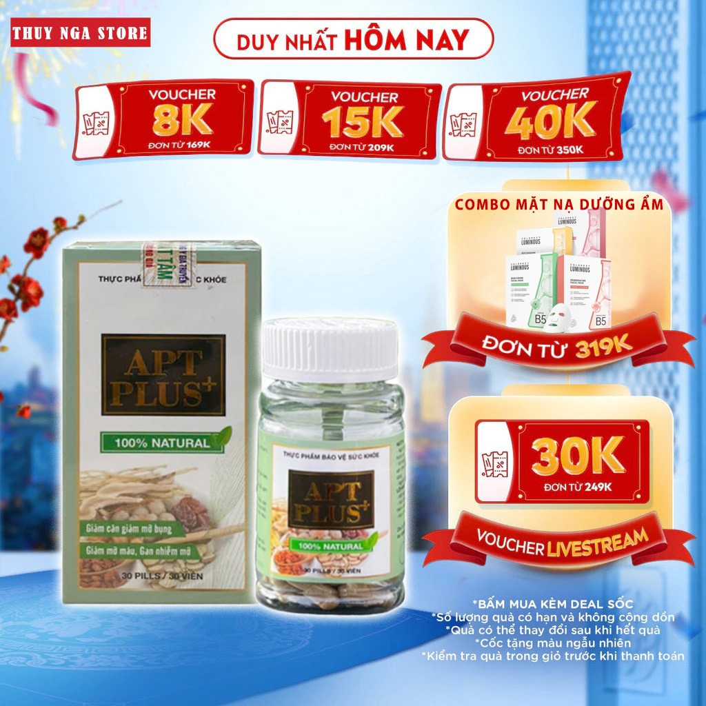 Giảm cân APT PLUS Trà Giảm cân nhanh cấp tốc chính hãng thảo mộc không phải thuốc giảm cân