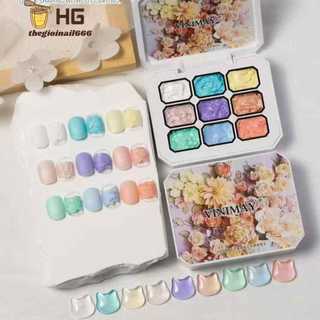 Set Dặm VINIMAY 9 Màu Thạch Cao Tone Pastel | Hiệu Ứng Ngọc Trai Lấp Lánh, Nail Pastel Sang Trọng