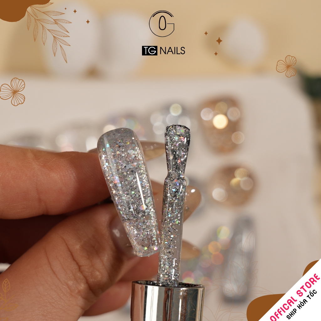 Set sơn gel 6 màu nhũ TG lấp lánh kiêu sa