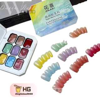 Bột Dặm Nail HUAXI 9 Màu | Mã G, Hiệu Ứng Nail Nghệ Thuật Đẹp, Lên Màu Chuẩn, Siêu Mịn | TheGioiNail666
