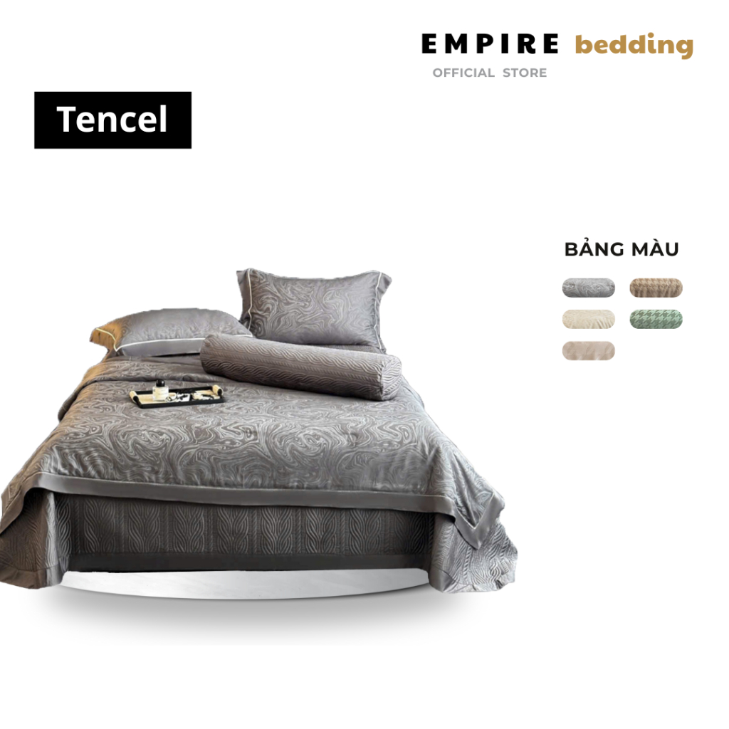 Bộ chăn ga gối nệm 5 món Tencel 100s cao cấp mang phong cách thượng lưu - EMPIRE | Bedding & Decor