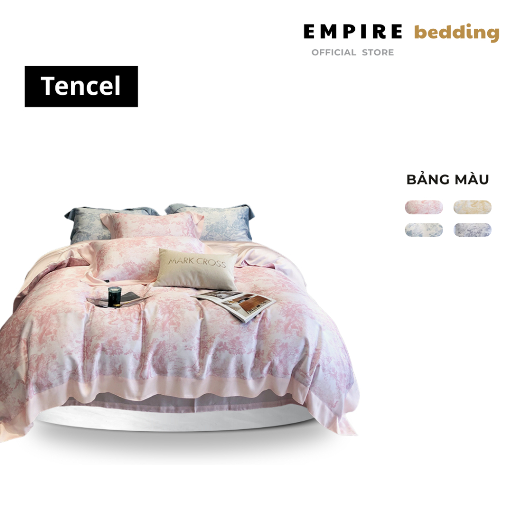 Bộ chăn ga giường set 5 món tencel 120s mát mịn EMPIRE cao cấp chăn chần - EMPIR | Bedding & Decor