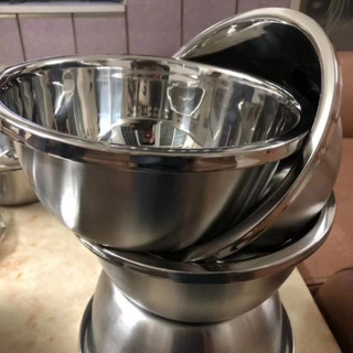 Thau inox 304 kích thước 26cm dày dặn bền đẹp nhập khẩu dùng cho nhà bếp