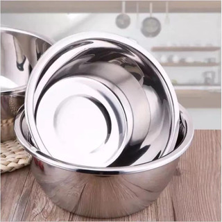 Thau inox 304 kích thước 26cm dày dặn bền đẹp nhập khẩu dùng cho nhà bếp