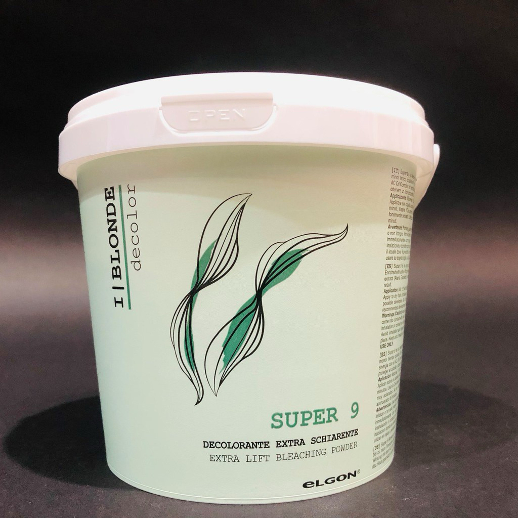 BỘT TẨY TÓC CAO CẤP ELGON SUPER 9 SIÊU MẠNH LÊN  9 CẤP ĐỘ CHO TÓC KHOẺ ITALY
