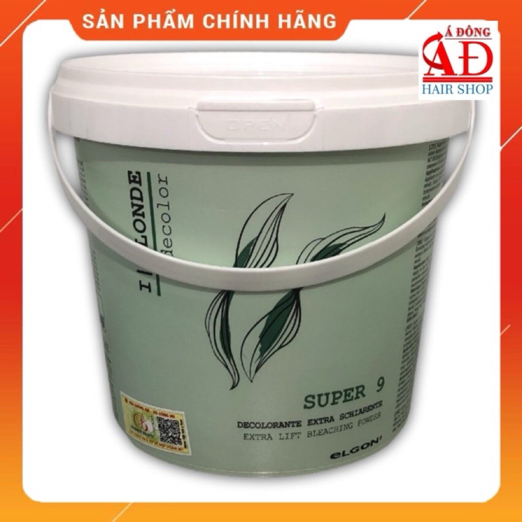 BỘT TẨY TÓC CAO CẤP ELGON SUPER 9 SIÊU MẠNH LÊN  9 CẤP ĐỘ CHO TÓC KHOẺ ITALY