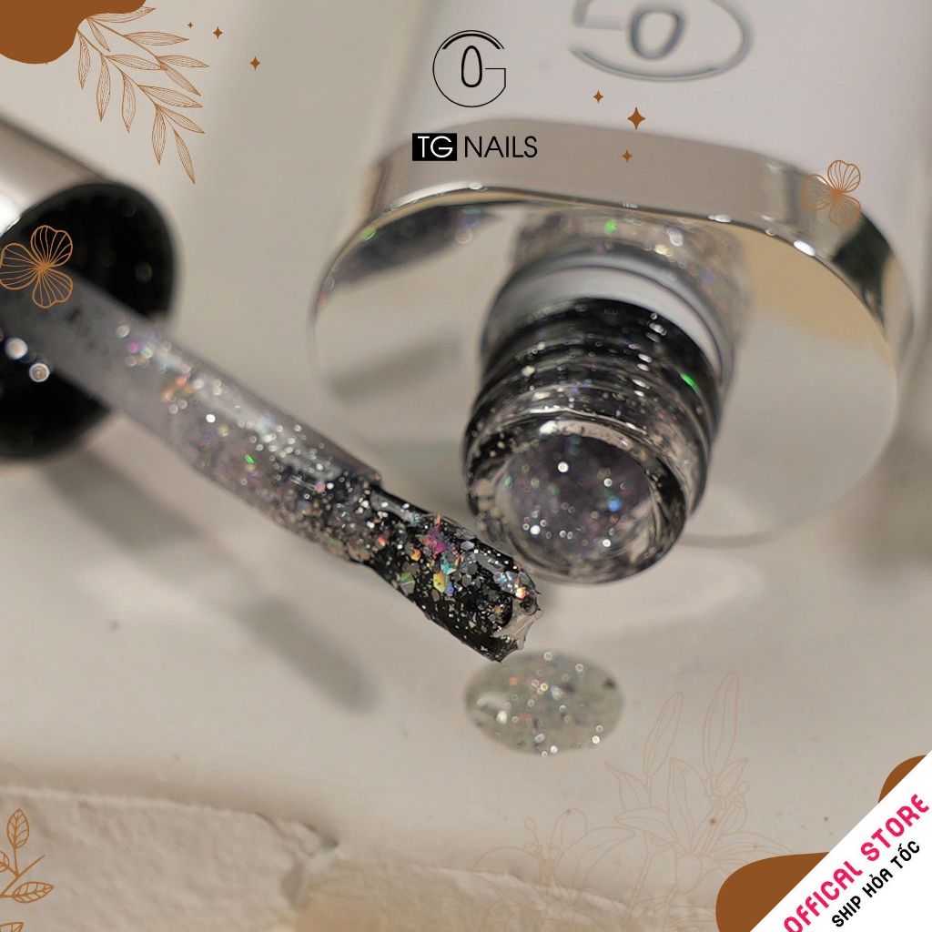 Set sơn gel 6 màu nhũ TG lấp lánh kiêu sa