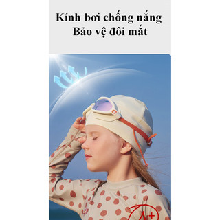 Kính bơi trẻ em Kocotree cao cấp chính hãng, kính bơi em bé chống nắng, nón bơi em bé