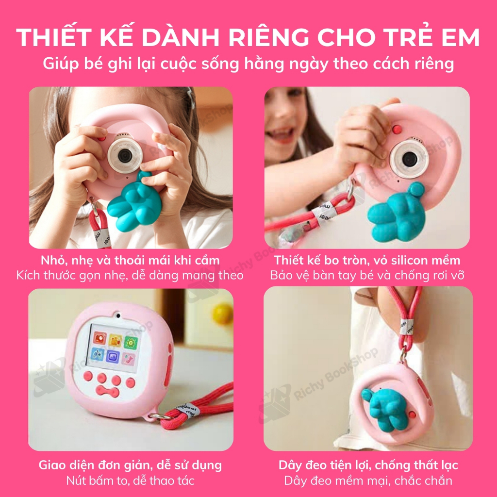Máy chụp ảnh cho bé kèm thẻ nhớ máy chụp hình mini Mideer Say Cheese Kids Simulated Toy