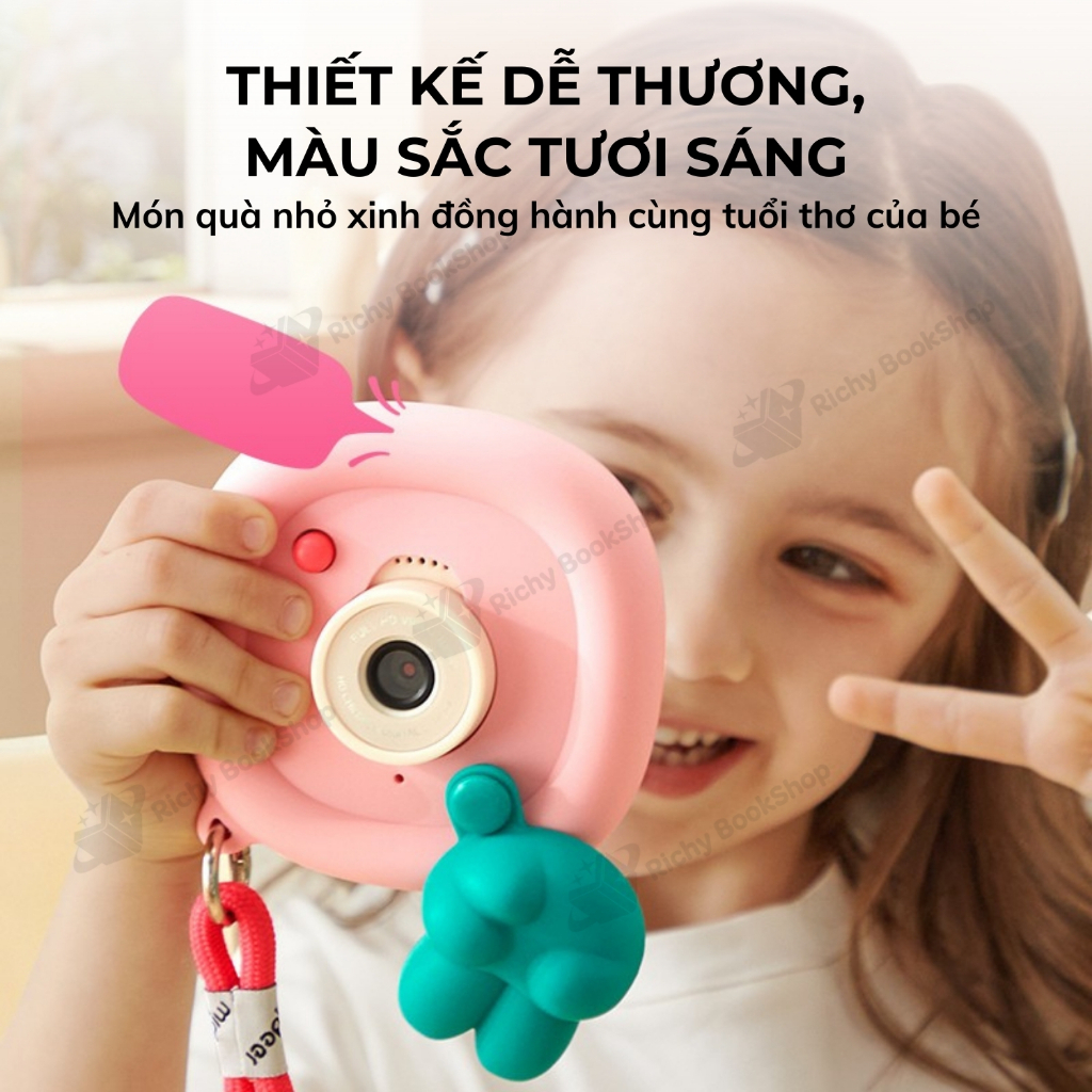 Máy chụp ảnh cho bé kèm thẻ nhớ máy chụp hình mini Mideer Say Cheese Kids Simulated Toy