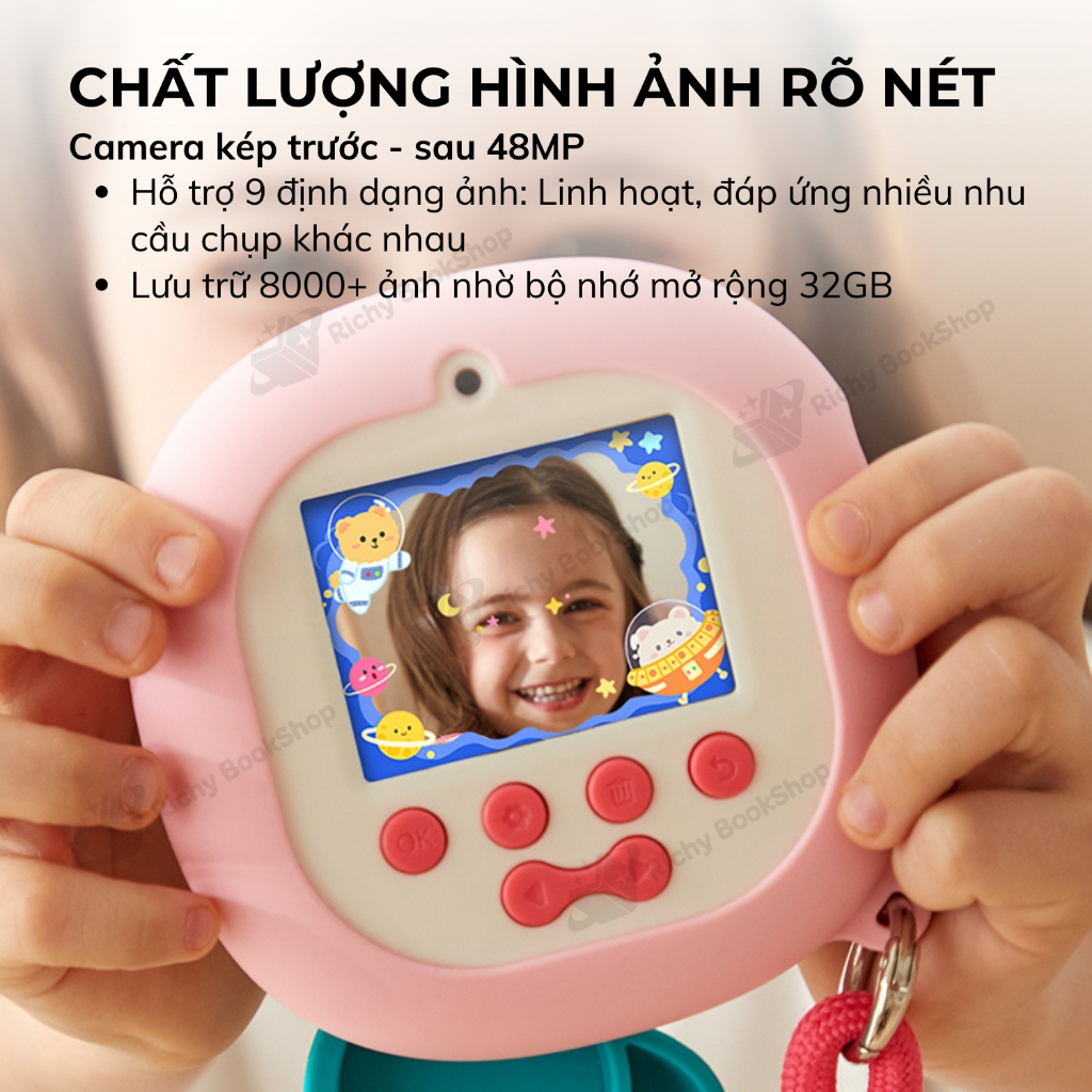 Máy chụp ảnh cho bé kèm thẻ nhớ máy chụp hình mini Mideer Say Cheese Kids Simulated Toy
