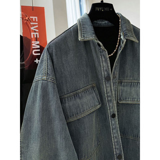 ÁO SƠ MI DENIM LÓT LÔNG DÀY DẶN UNISEX QCCC